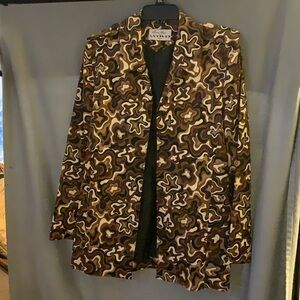 Women's Brown Patterned Jacket